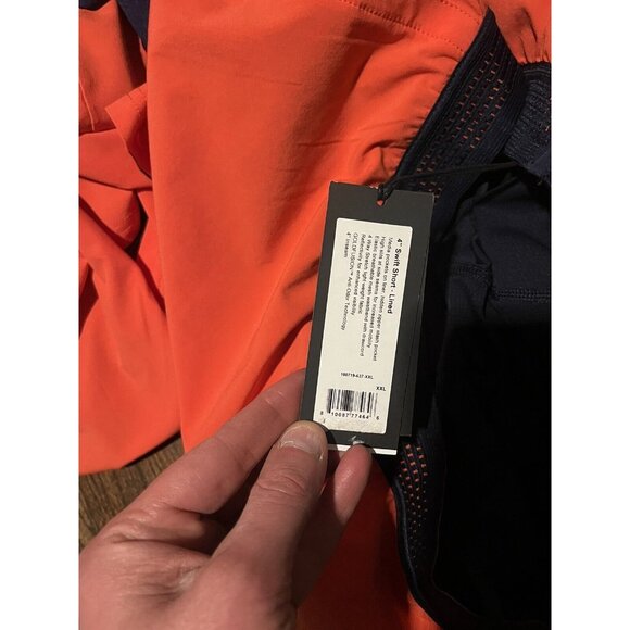 RHONE Swift Running Shorts Lined Red Stretch Anti-Odor 4" Inseam Men's Size XXL - Picture 9 of 10